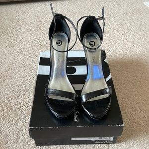 Michael Antonio Black Lovina Ankle Strap Sandal